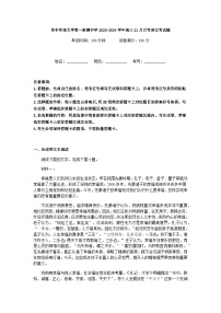 2024届湖北省华中师范大学第一附属中学部分学校高三上学期11月月考语文试卷含答案