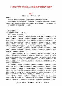 广西南宁市2023_2024高三语文上学期新高考摸底调研测试题