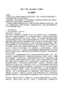 2024宁波十校联盟高三下学期3月联考试题（二模）语文含答案