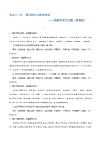 专题29 读写结合与教考衔接（练习）-2024年高考语文二轮复习练习（新教材新高考）