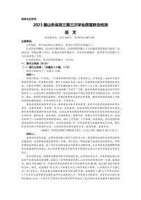 齐鲁名校大联考2024届山东省高三下学期4月第三次学业质量联合检测语文试题及答案