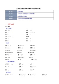 【期中复习】2023-2024学年（统编版选择性必修下册）高二语文下册期中专题02 文学类文本阅读（知识清单）