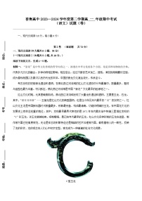 陕西省咸阳市武功县普集高级中学2023-2024学年高一下学期5月期中考试语文试题