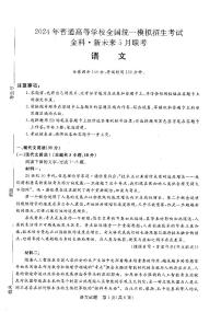 河南省部分重点高中2023-2024学年高三下学期5月大联考语文试题