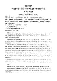 河南省驻马店市环际大联考2023-2024学年高二语文下学期期中考试语文试卷