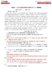 专题05  文言主观简答试题考点解析专训（3）-2024年新高考语文一轮复习各考点解析宝鉴