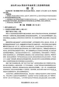 四川省凉山州2024届高中毕业班高三年级第三次诊断性检测(凉山三诊)语文试卷