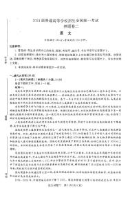 青桐鸣2024届高三押题卷（二）语文试题