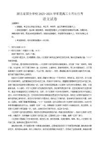 2024届湖北省部分学校高三下学期5月月考语文试题（含答案）