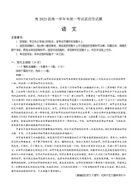 四川省泸州市2023-2024学年高一下学期期末复习模拟考语文试题（含答案）