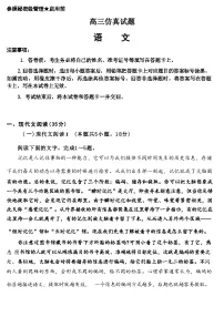 山东省淄博市2024年届高三年级下学期5月仿真试题语文试卷+答案