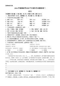湖南省2023-2024学年高二下学期学业水平合格性考试模拟卷（二）语文试题（Word版附解析）