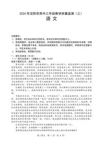 2024届辽宁省沈阳市高三下学期教学质量监测（三）语文试卷