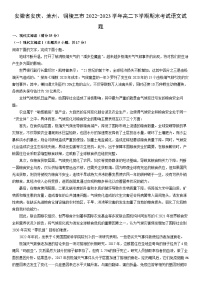 [语文]安徽省安庆、池州、铜陵三市2022-2023学年高二下学期期末考试试题（解析版）
