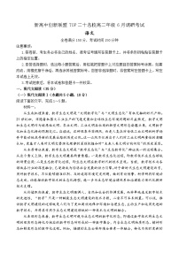 2024河南省新高中创新联盟TOP二十名校高二下学期6月调研考试语文试题含解析