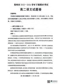 河南省郑州市2023-2024学年高二下学期期末考试语文试题