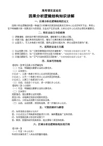 高中语文2025届高考议论文因果分析逻辑结构知识讲解