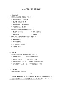 高中语文人教统编版必修 上册16.2* 登泰山记课堂检测