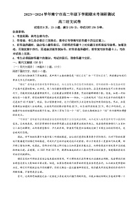 2024南宁高二下学期期末考试语文含解析