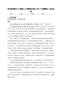 四川省成都市2025届高三上学期零诊考试（高二下学期期末）语文试卷(含答案)