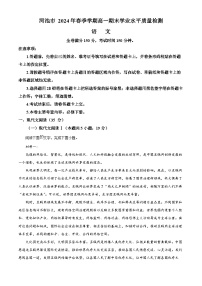 2024河池高一下学期7月期末考试语文含解析