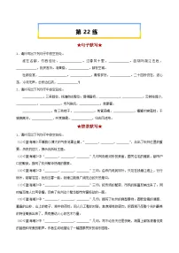 高考语文考前必练之名句名篇默写第22练《望海潮》《扬州慢》(原卷版+解析)