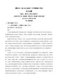 河南省濮阳市第一高级中学2023-2024学年高二下学期期中考试语文试题（解析版）
