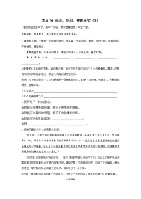新高考语文二轮复习高频考点专项练习：专题六 考点09 选用、仿用、变换句式（2）（含答案）