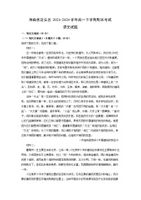 [语文][期末]海南省定安县2023-2024学年高一下学期期末考试试题(解析版)