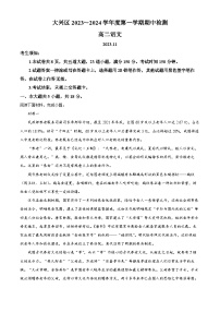 北京市大兴区2023-2024学年高二上学期期中检测语文试题（Word版附解析）