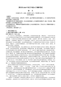 湖北省黄冈市2025届高三上学期9月调研考试（一模）语文试题（Word版附答案）