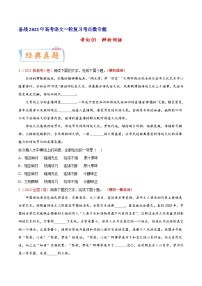 高考语文一轮复习考点(新高考地区专用)考向01词语辨析(原卷版+解析)