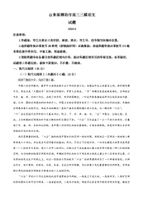 2024届山东省潍坊市高三三模语文试题（解析版）
