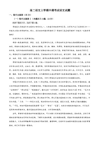 四川省眉山市仁寿县2023-2024学年高二上学期11月期中联考语文试题（Word版附解析）