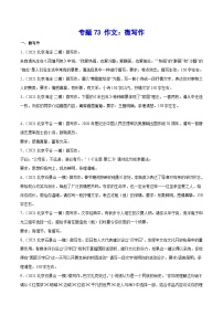 高考语文一轮复习基础考点+新题训练2专题73作文：微写作(原卷版+解析)