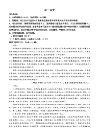 河南省许平汝名校2024-2025学年高三上学期10月期中考试语文试题