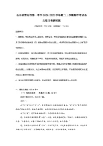 山东省青岛市第一中学2024-2025学年高二上学期期中考试语文试题