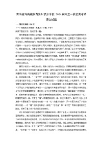 青海省海南藏族自治州部分学校2024届高三一模仿真考试语文试卷（解析版）