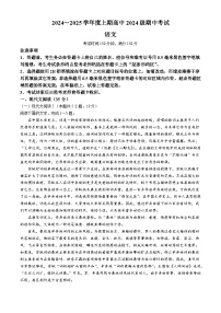 四川省成都市九县区2024-2025学年高一上学期期中考试语文试题（含答案）