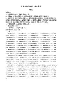 湖北省宜昌市协作体2024-2025学年高二上学期期中考试语文试卷（Word版附解析）