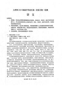 云南省大理白族自治州2025届高三上学期第一次复习统一检测语文试卷（PDF版附解析）