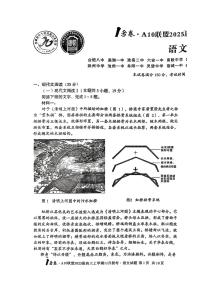 安徽A10联盟2025届高三上学期11月段考语文试卷（含答案）