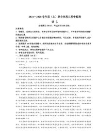 辽宁省沈阳市重点高中联合体2024～2025学年高三(上)期中语文试卷(含答案)