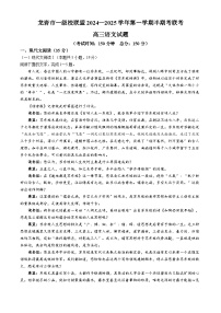 2025龙岩一级校联盟高三上学期11月期中联考试题语文含解析