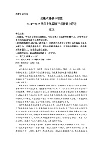 【安徽卷】安徽省天一大联考安徽卓越县中联盟2024-2025学年度高三(上)期中考试联考（11.14-11.15）语文试卷