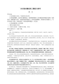 语文丨皖江名校联盟安徽省2025届高三上学期11月摸底大联考语文试卷及答案