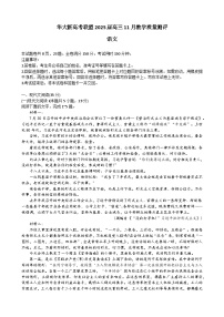 2025湖北省华大新高考联盟高三上学期11月期中联考语文试题含答案