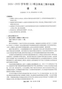 辽宁省沈阳市重点高中联合体2024-2025学年高三上学期11月期中考试语文试题