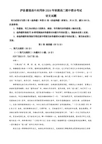 四川省泸州市泸县普通高中共同体2024-2025学年高二上学期11月期中考试语文试题 含解析