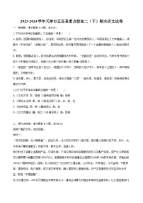 2023-2024学年天津市五区县重点校高二（下）期末语文试卷（含详细答案解析）